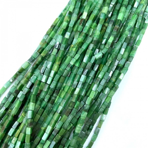 African Jade, Rectangle Tube, Approx 4x13mm, Approx 380mm