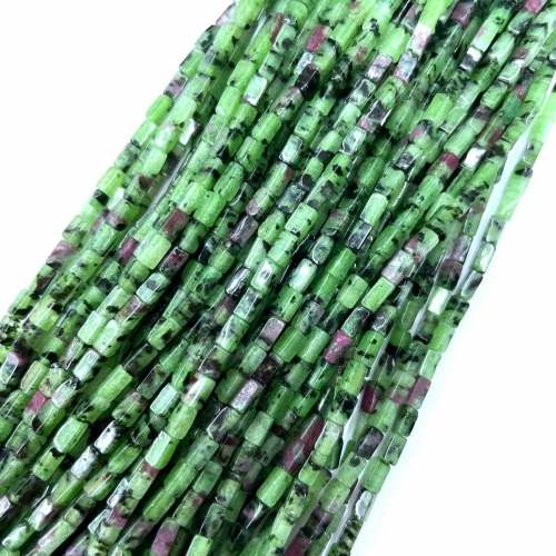 Ruby Zoisite, Rectangle Tube, Approx 4x13mm, Approx 380mm