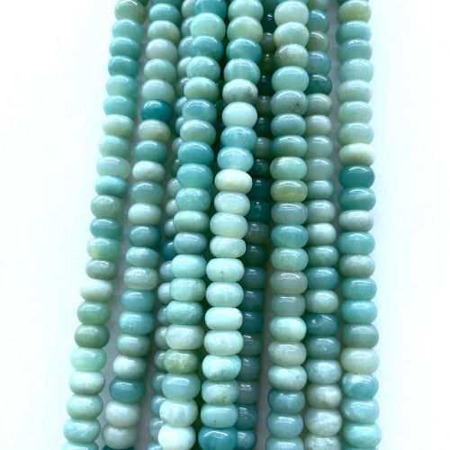 Chinese Amazonite, Plain Rondelle, 6mm-10mm, Approx 380mm