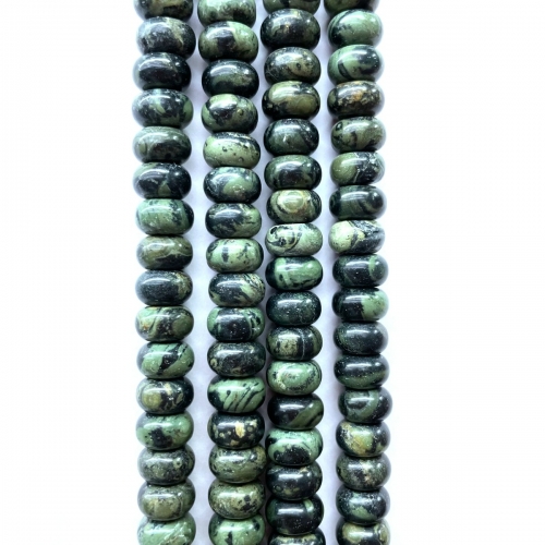 Kambaba Jasper, Plain Rondelle, 6mm-8mm, Approx 380mm