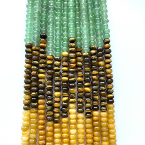 Multicolor Beads, Plain Rondelle, 6mm-10mm, Approx 380mm