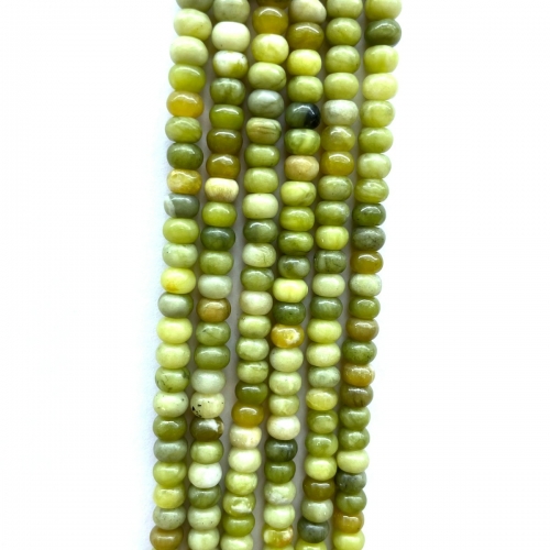 Green Jade Natural, Plain Rondelle, 6mm-8mm, Approx 380mm