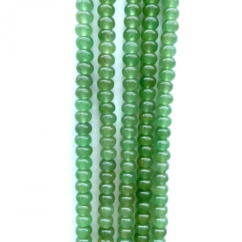 Green Aventurine, Plain Rondelle, 6mm-10mm, Approx 380mm