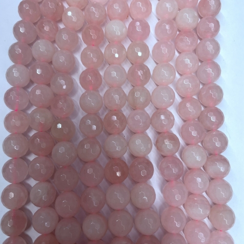 Rose Quartz, Faceted Round, 4mm-12mm, Approx 380mm