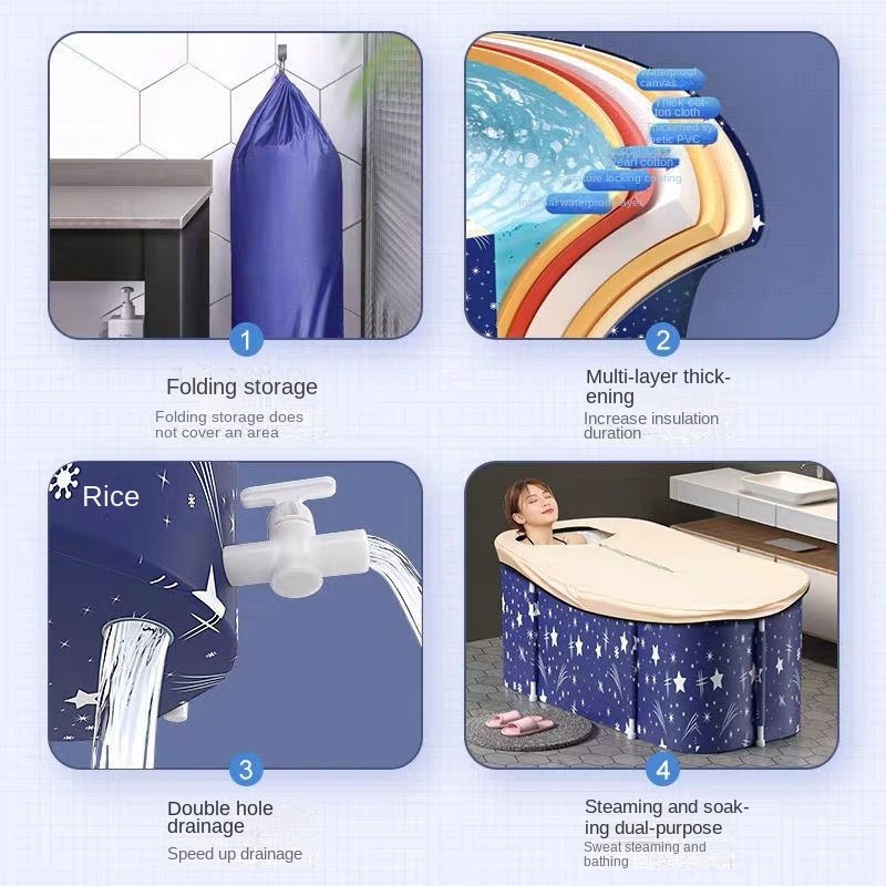Bath bucket adult foldable medicine bath bucket children's bathtub portable whole body bathtub simple bath bath bucket home 061 /