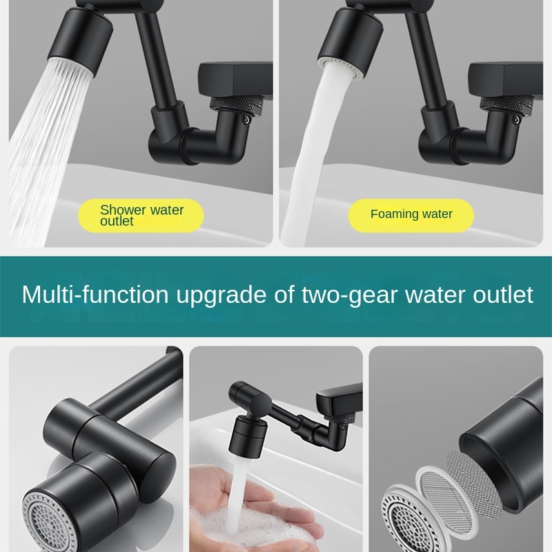 Kitchen faucet splash-proof head mechanical arm conversion joint universal extender dual-mode water outlet bubbler  shower 062/ 21414