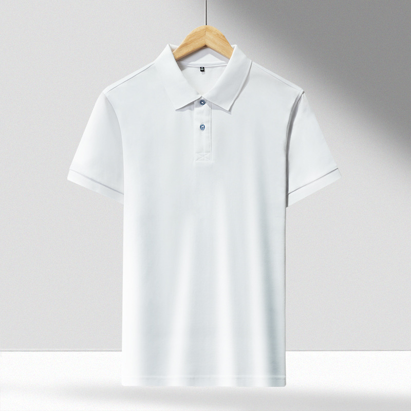 60 Combed Yarn long velvet mercerized cotton business POLO shirt men's new lapel  064/ 202207