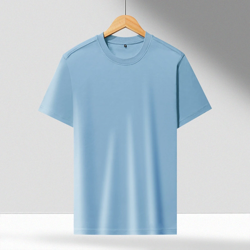 50 Combed Yarn double-sided silky cotton round neck T-shirt short-sleeved T-shirt  064/202205