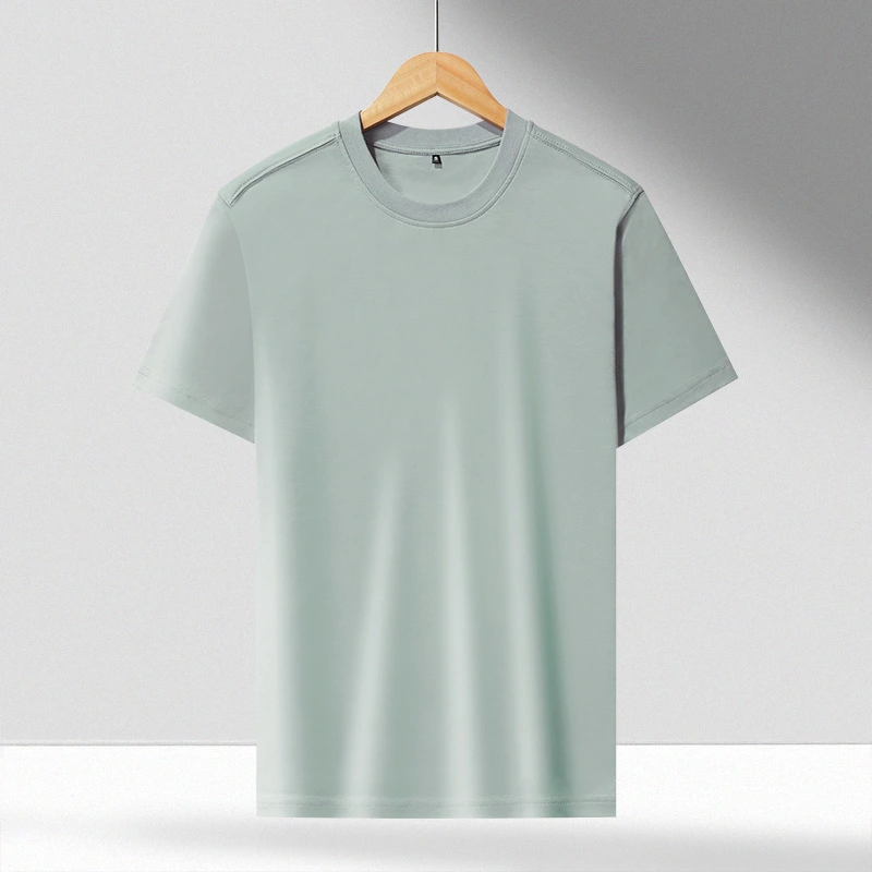 50 Combed Yarn double-sided silky cotton round neck T-shirt short-sleeved T-shirt  064/202205