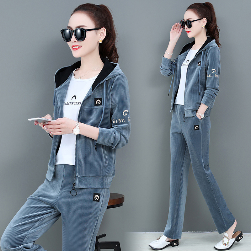Sports suit women's spring and autumn casual wear three-piece suit 070 /  S3133002