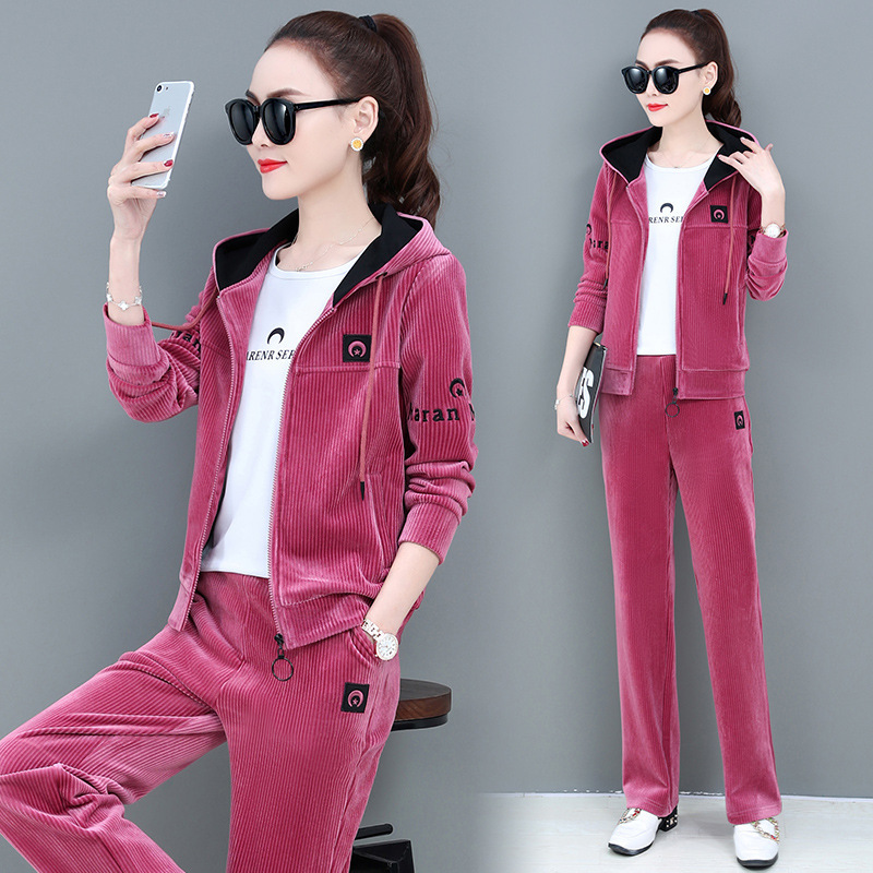 Sports suit women's spring and autumn casual wear three-piece suit 070 /  S3133002