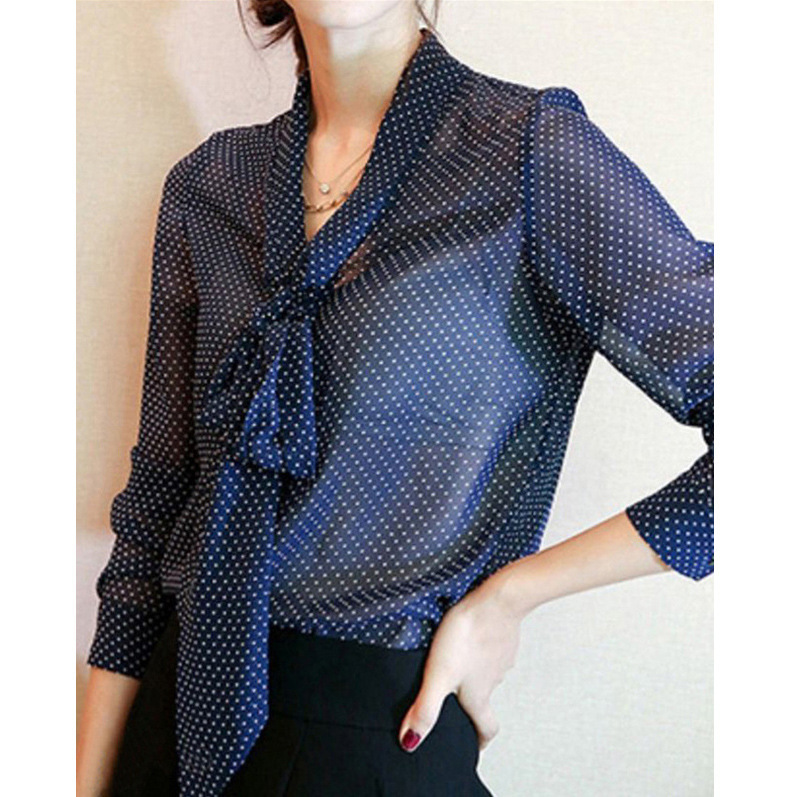 New style shirt in spring and summer Women's French polka dot top 072/ W26S31943