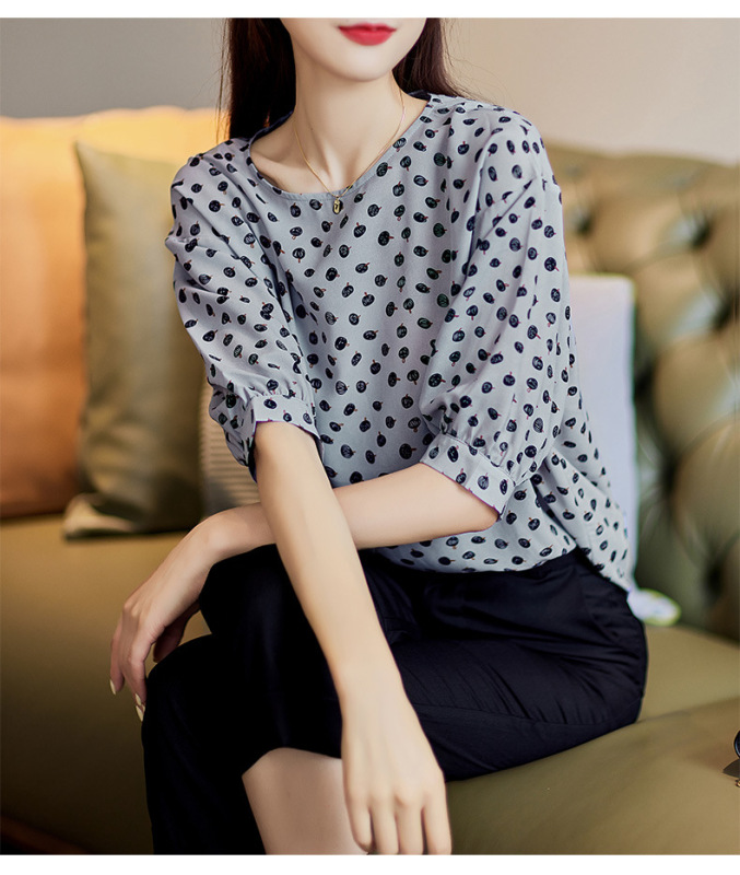 New polka dot top in spring and summer Advanced French women's shirt 072/ W26S30711