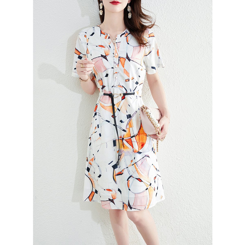 Fragmented flower dress French style new design feeling small skirt female summer 072/ W26Q25245