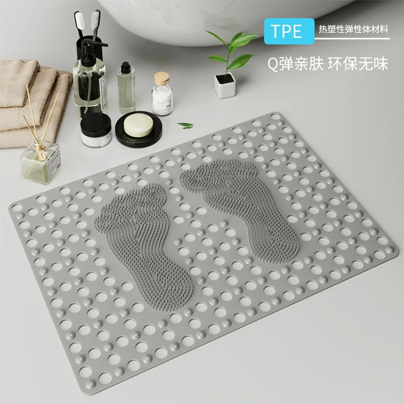 Silicone massage non-slip pad Bathroom suction cup foot pad Shower room PVC floor pad Bathroom big foot pad