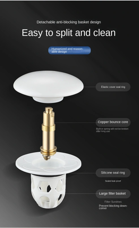 Ceramic water plug press type copper core 075
