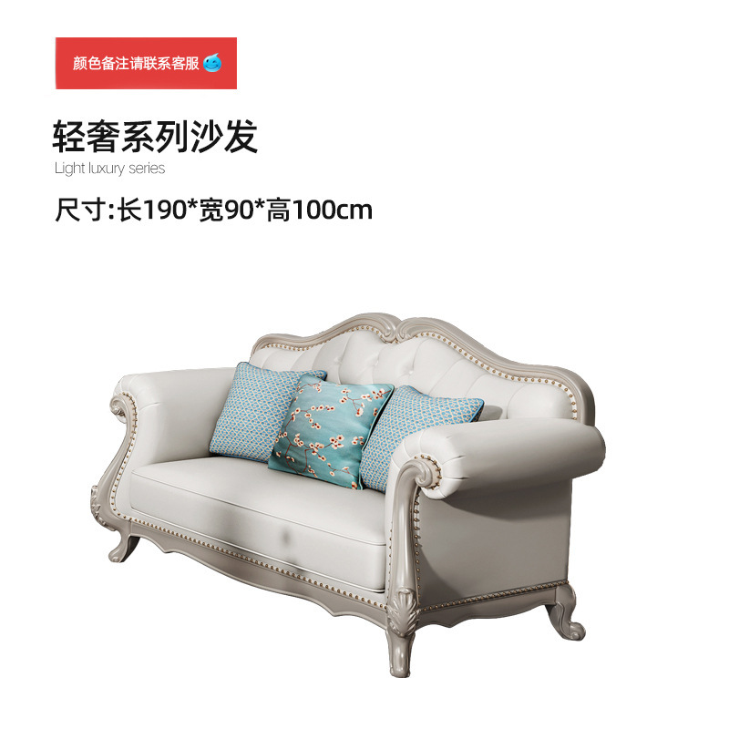 New American light luxury sofa combination top layer cowhide 110-02