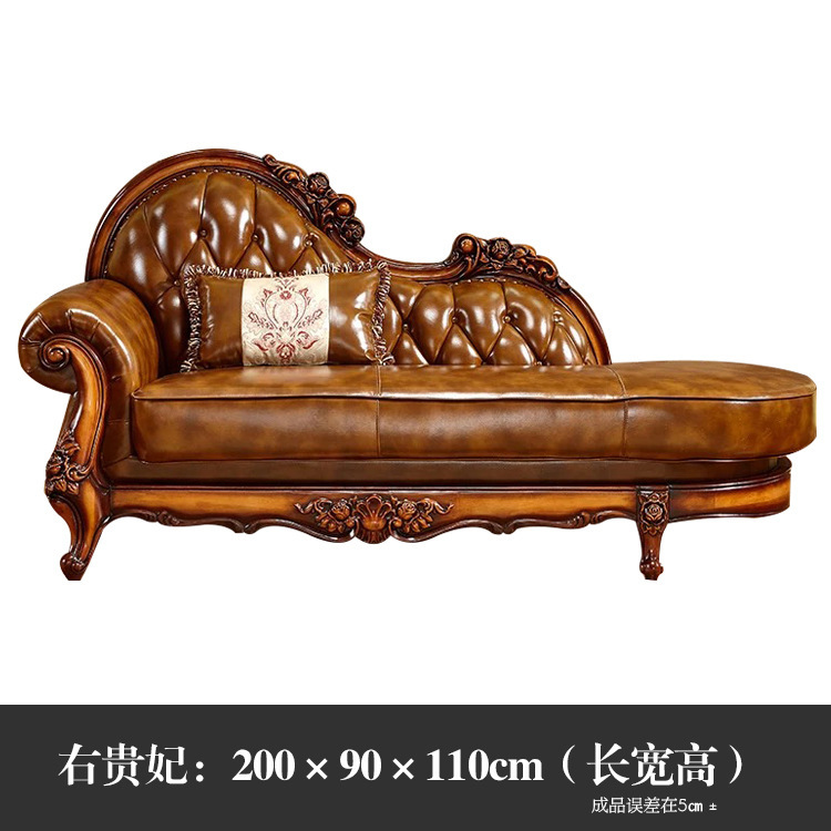 First-layer leather high-end American-style sofa villa living room furniture package  110-07