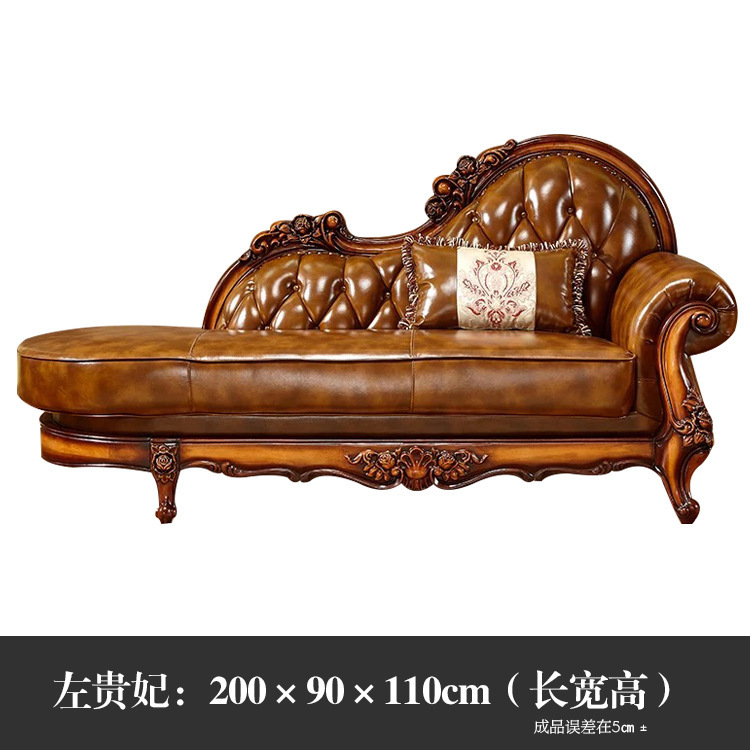 First-layer leather high-end American-style sofa villa living room furniture package  110-07
