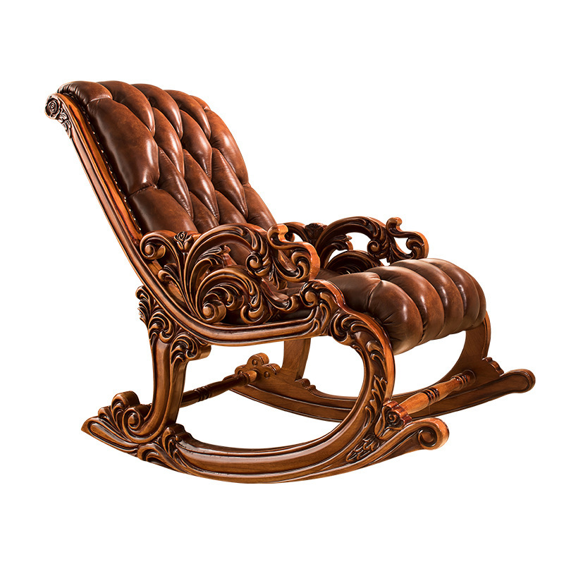 European style leather rocking household rocking chair nap chair  110-11
