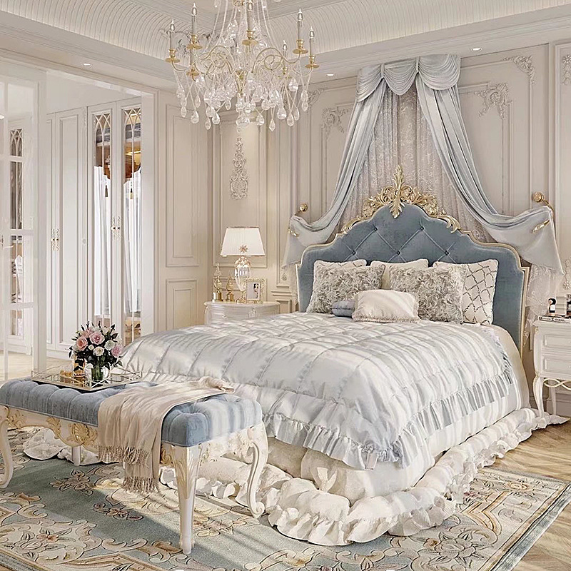 French bed princess bed 1.8m double bed light luxury master bed  110-14