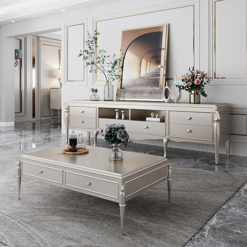 american style coffee table tv cabinet set  110-12