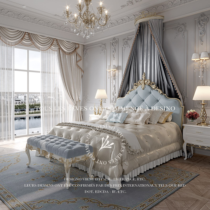 French bed princess bed 1.8m double bed light luxury master bed  110-14