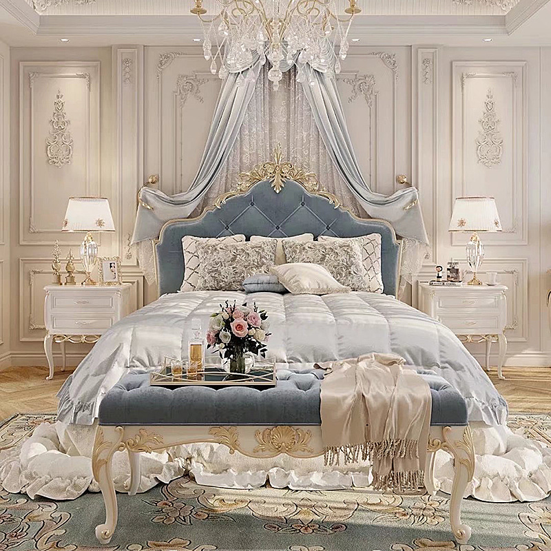 French bed princess bed 1.8m double bed light luxury master bed  110-14