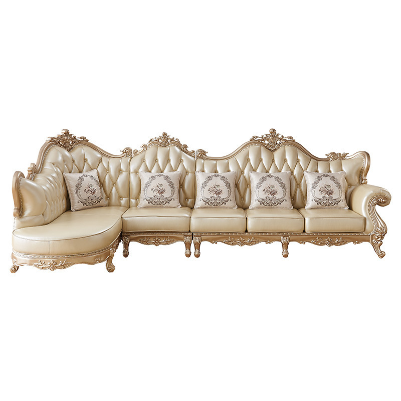 Small apartment furniture solid wood corner sofa L shape  110-10