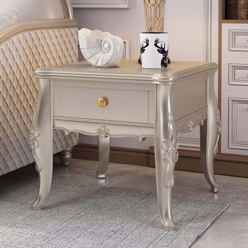 American light luxury solid wood coffee table TV cabinet combination French simple side 110-13