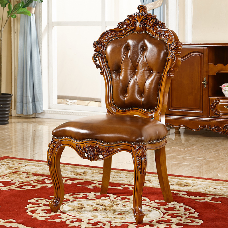 Solid wood dining table with turntable round marble round table  110-22