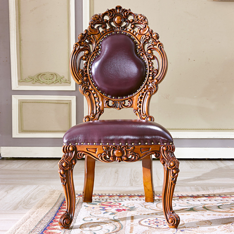 Solid wood dining table with turntable round marble round table  110-22