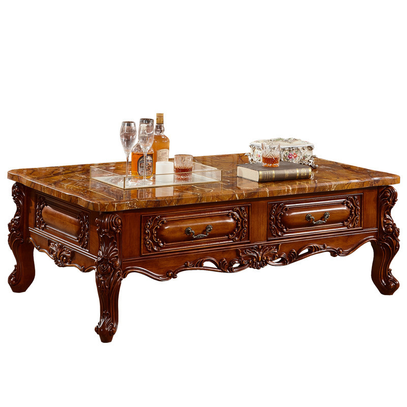 American style solid wood dark tea table  110-31