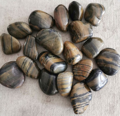 High Polished Striped Pebbles