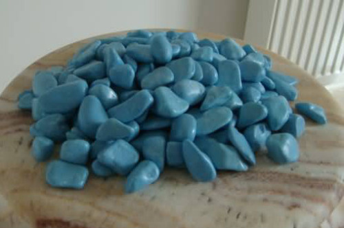 Blue Colored Pebbles