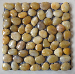 Yellow High-Polished Pebble Tiles