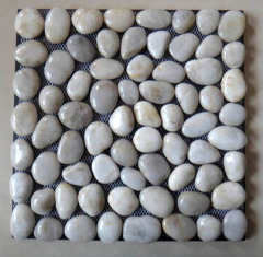White High-Polished Pebble Tiles