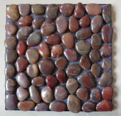 Red High-Polished Pebble Tiles
