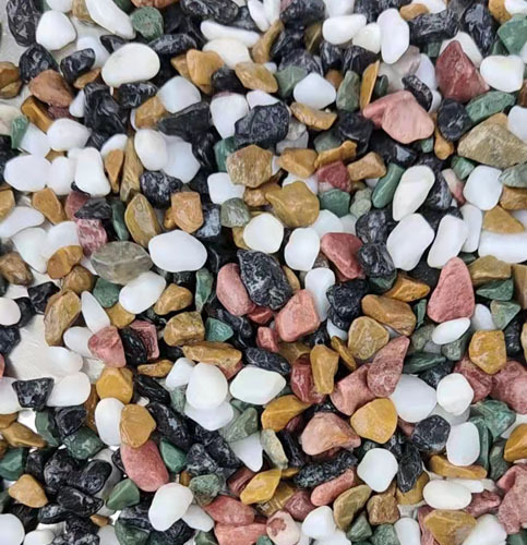 5 colors mixed tumbled gravels