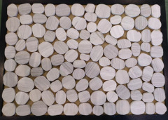 White Wooden Honed Mosaic