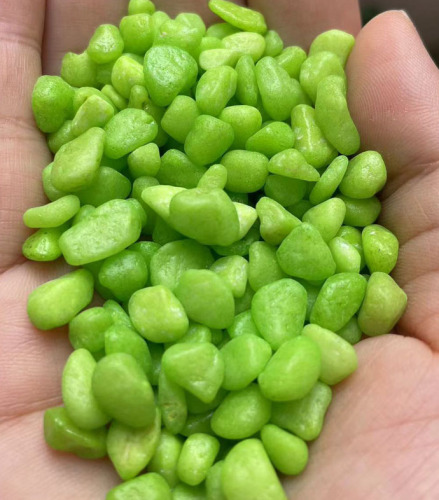 Green Colored Pebbles