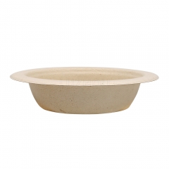 480ml 16oz Φ10.8"xH2.4" 12g Bagasse Biodegradable Compostable Take Out Salad Bowl