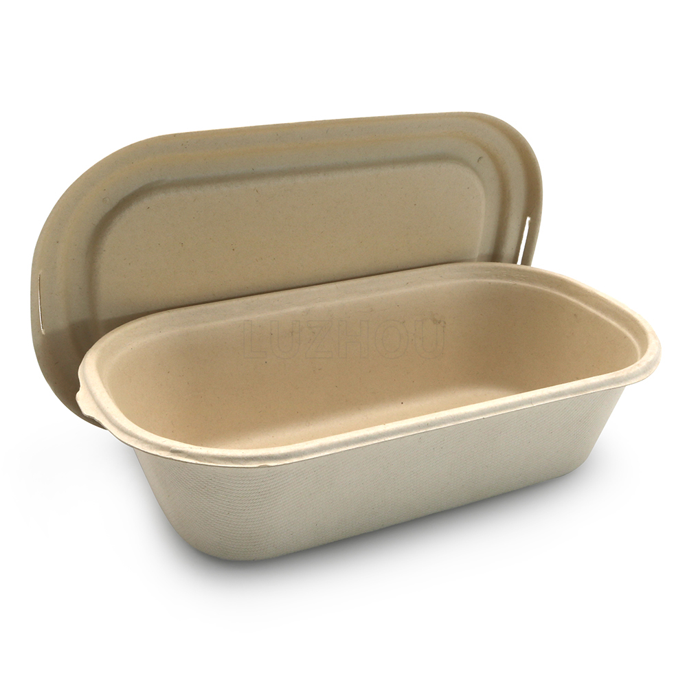 1000ml Rectangular Bagasse Container