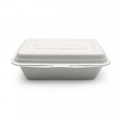 450ml 6.81"x4.88"xH2.09" (Fold) 15g Bagasse Compostable Eco Friendly Small To Go Food Box