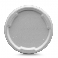 500ml 17oz Φ5"xH2.3" 11g Bagasse Compostable Restaurant Hot Food Box with Lid