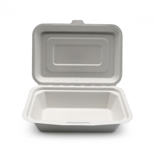 450ml 6.81x4.88xH2.09" (Fold) 15g Bagasse Compostable Eco Friendly Small To Go Food Box