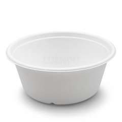 850ml 29oz Φ6"xH2.6" 18g Bagasse Compostable Paper Takeaway Food Packaging Disposable Container