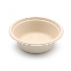 350ml 12oz Φ8.2"xH2.9" 10g Wide Rim Bagasse Compostable Take Out Fiber Bowls for Rice Packing