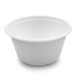 1000ml 34oz Φ6"*H3.2" 22g Bagasse Compostable Environmental Friendly Meal Preparation Packaging Containers