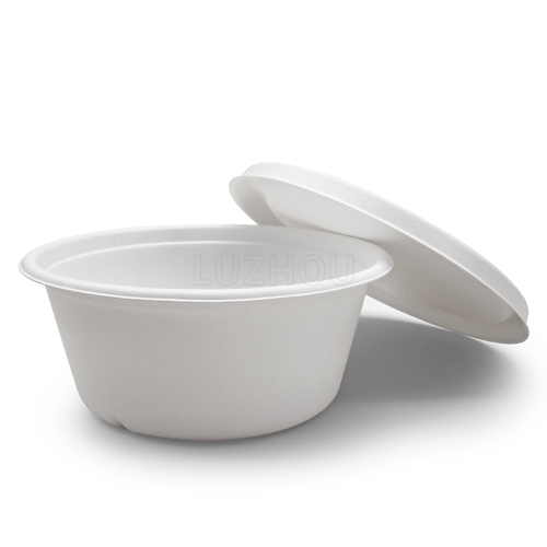 850ml 29oz Φ6"xH2.6" 18g Bagasse Compostable Paper Takeaway Food Packaging Disposable Container